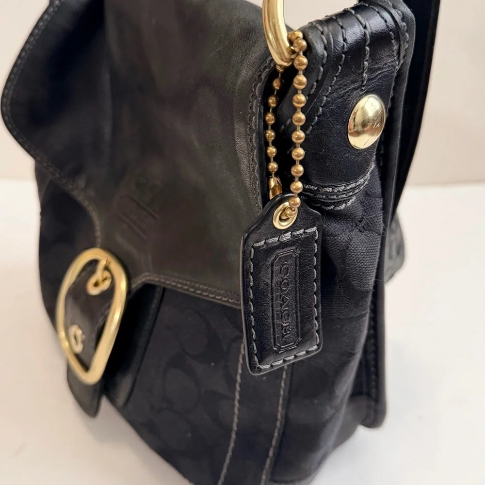 🐝 Coach Signature Bleecker Bag Black
F0794-11434 and Wallet Braided Leather - Picture 16 of 16